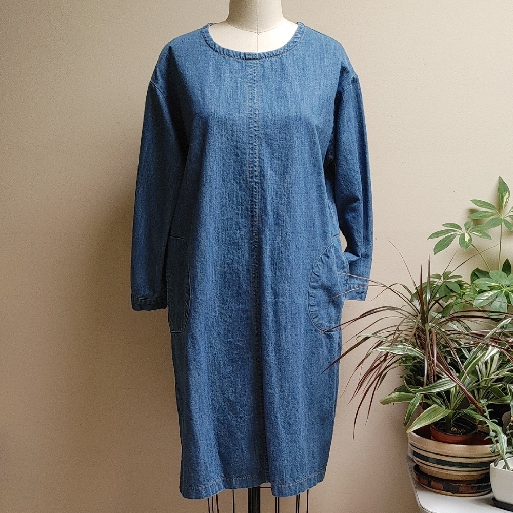 Denim Shift w Pockets Size L
